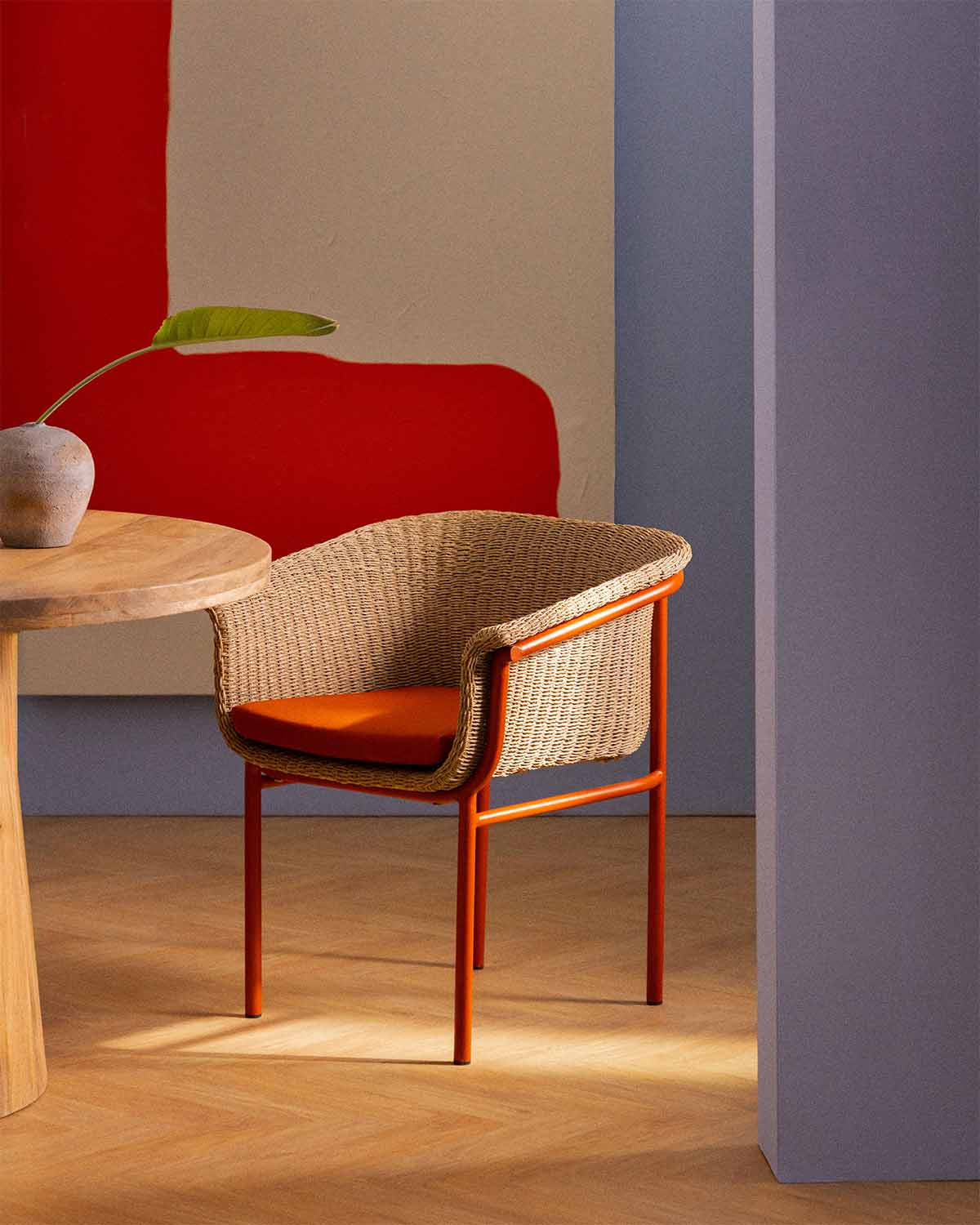 Caitlyn Metal and Rattan Dining Chair