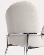 Aragon metal and fabric dining chair