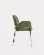 Aragon metal and fabric dining chair