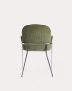 Aragon metal and fabric dining chair