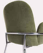 Aragon metal and fabric dining chair