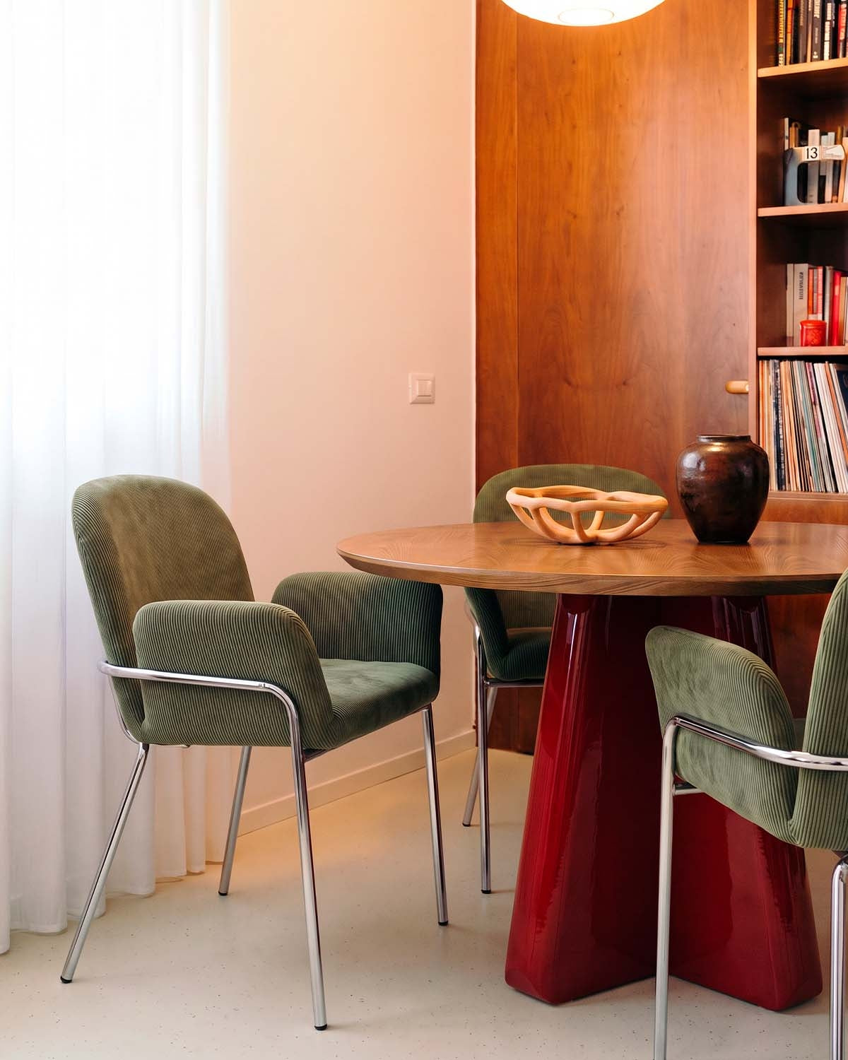 Aragon metal and fabric dining chair