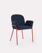 Aragon metal and fabric dining chair