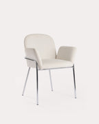 Aragon metal and fabric dining chair