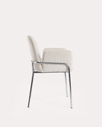 Aragon metal and fabric dining chair
