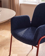 Aragon metal and fabric dining chair