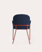Aragon metal and fabric dining chair