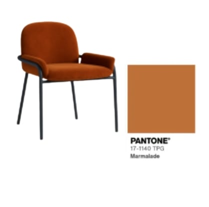Aragon metal and fabric dining chair