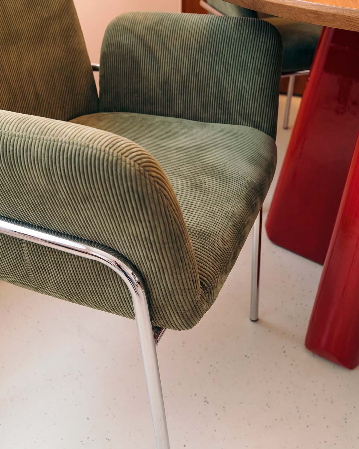 Aragon metal and fabric dining chair