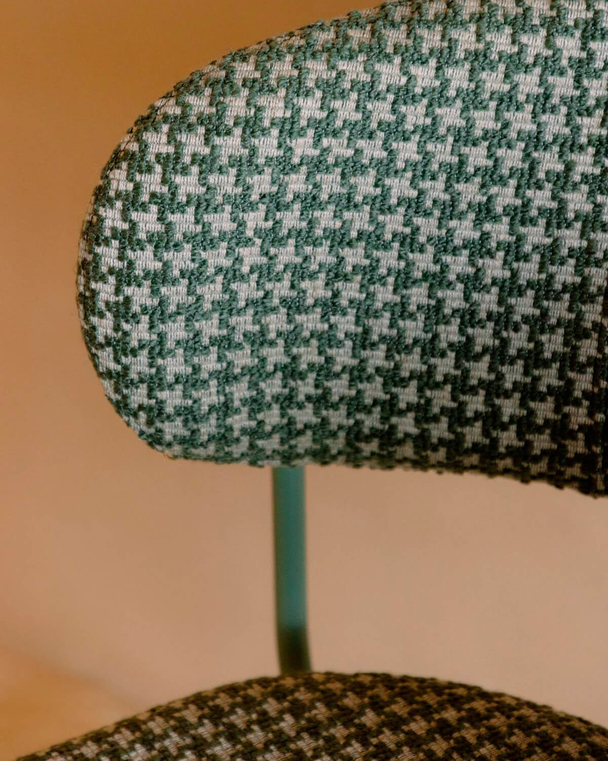 Bonse Metal and Printed Fabric Dining Chair