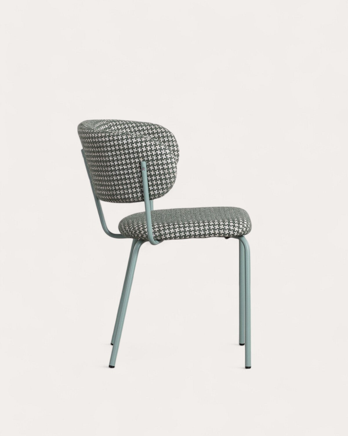 Bonse Metal and Printed Fabric Dining Chair