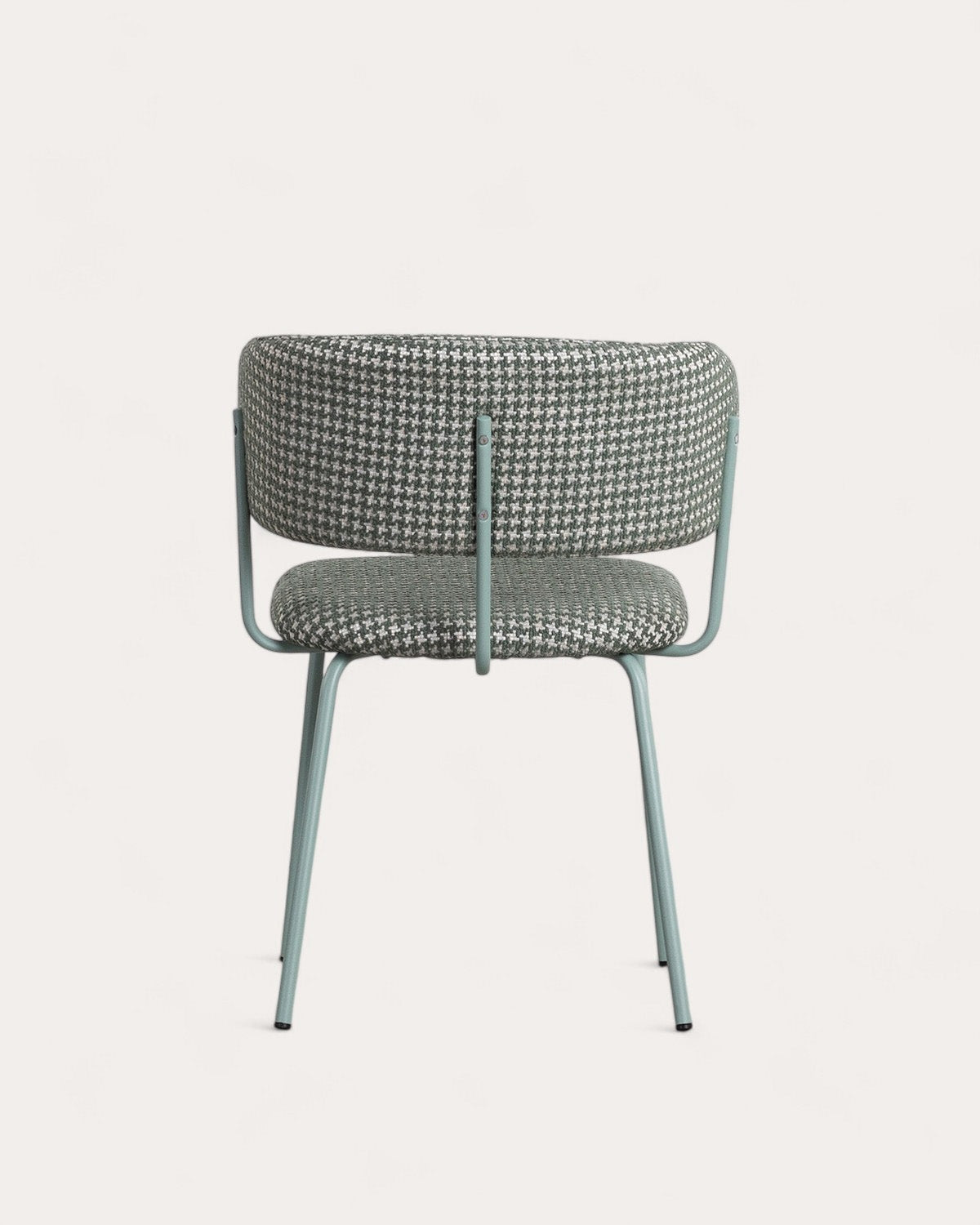 Bonse Metal and Printed Fabric Dining Chair