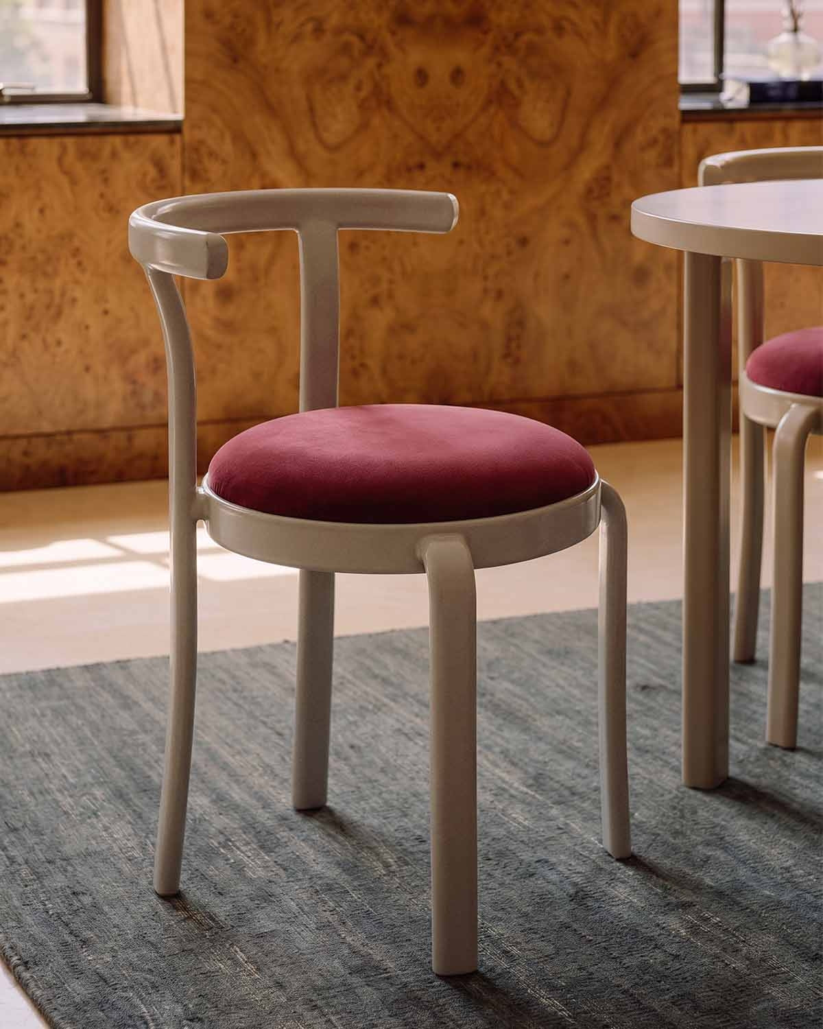 Biterit metal and fabric dining room chair