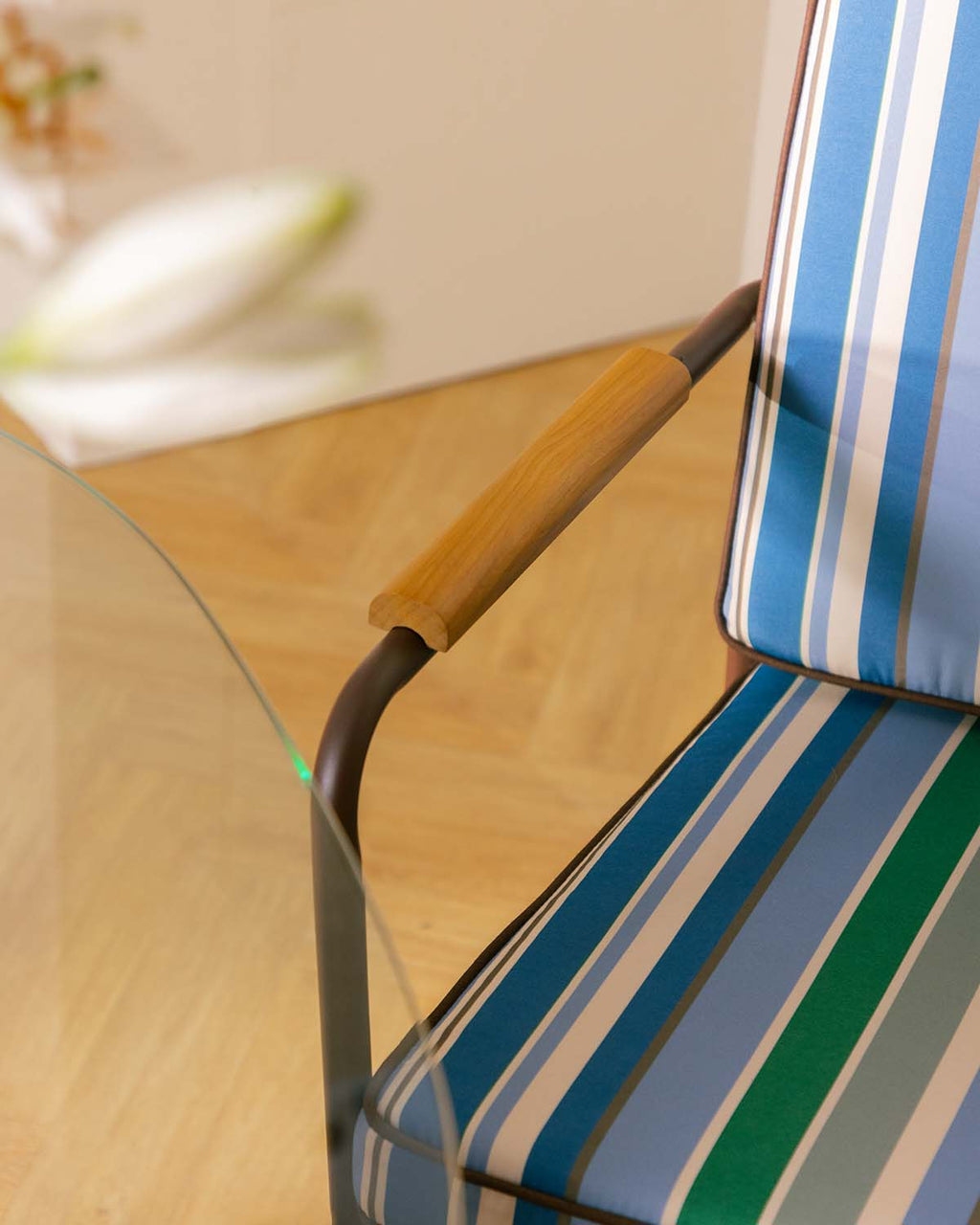 Edimbra metal and fabric dining chair