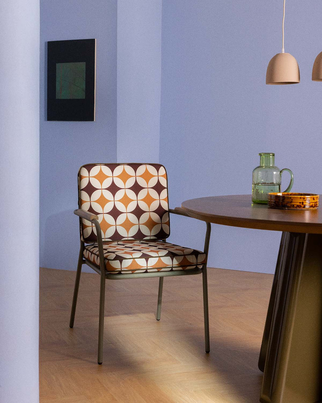 Edimbra metal and fabric dining chair