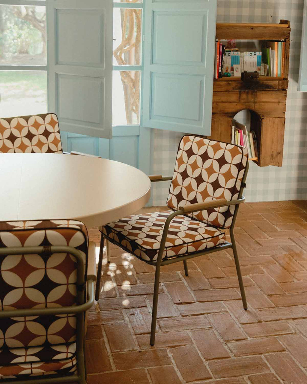 Edimbra metal and fabric dining chair