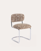 Jaena Metal and Fabric Dining Chair