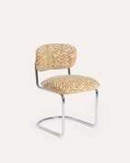 Jaena Metal and Fabric Dining Chair