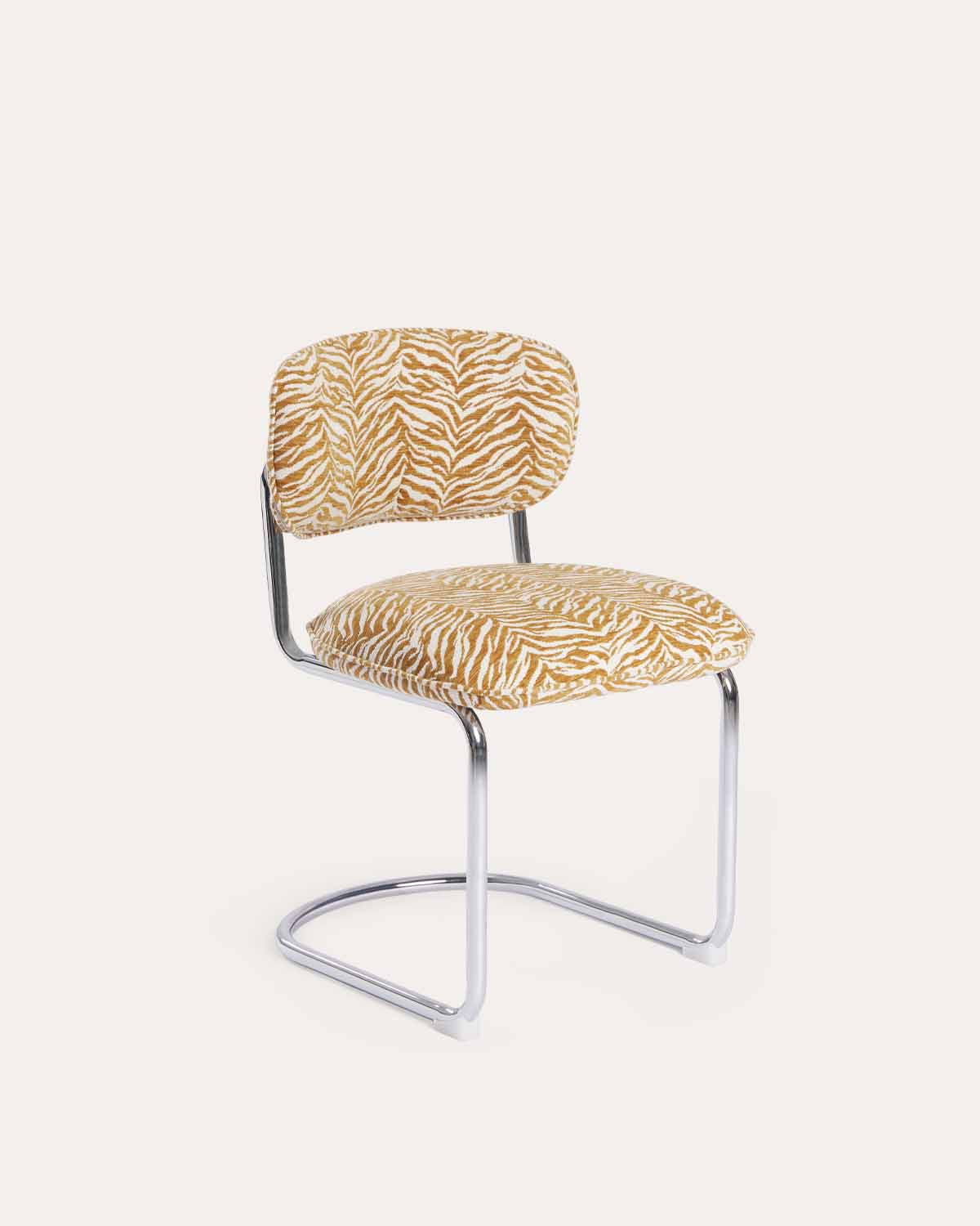 Jaena Metal and Fabric Dining Chair