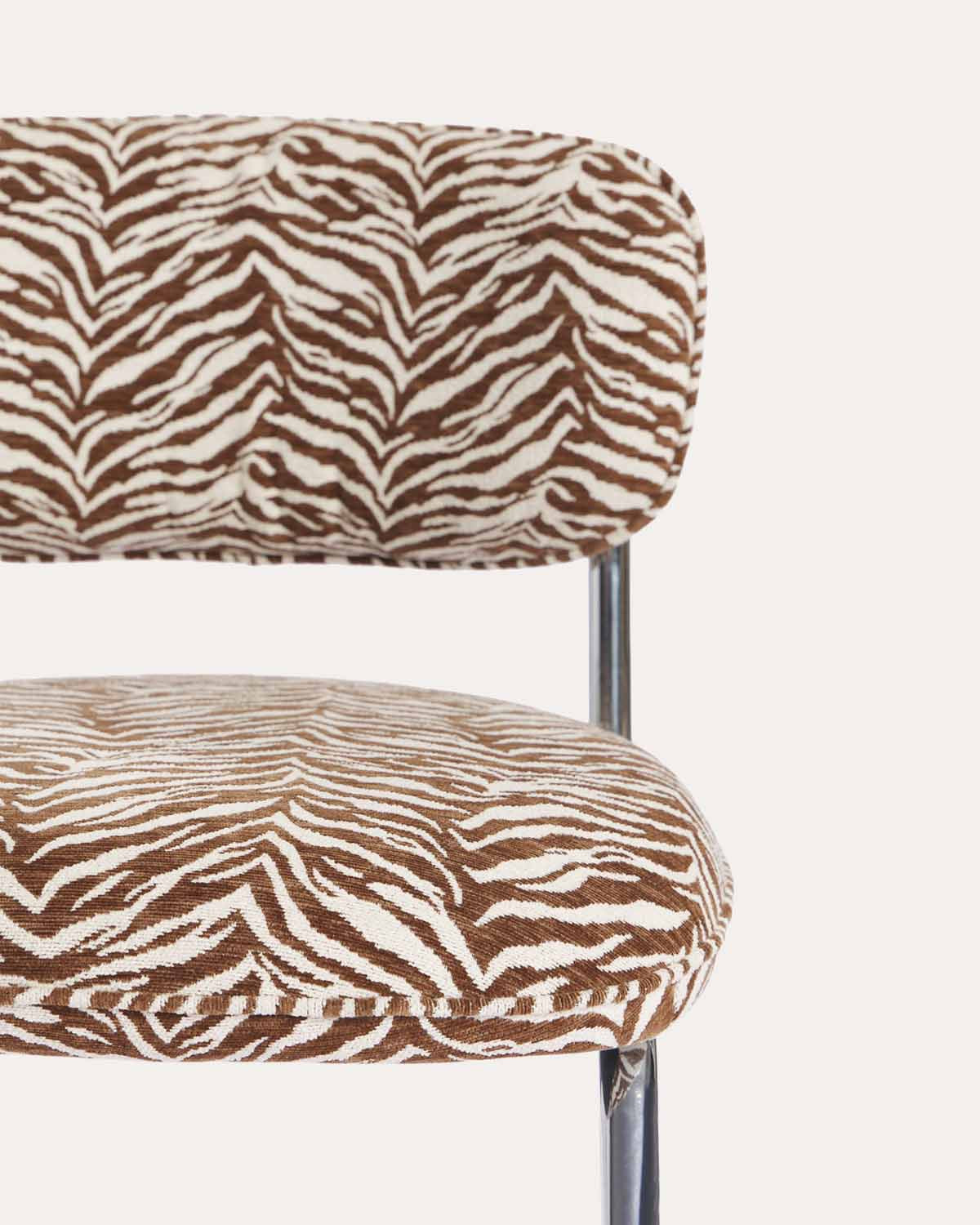 Jaena Metal and Fabric Dining Chair