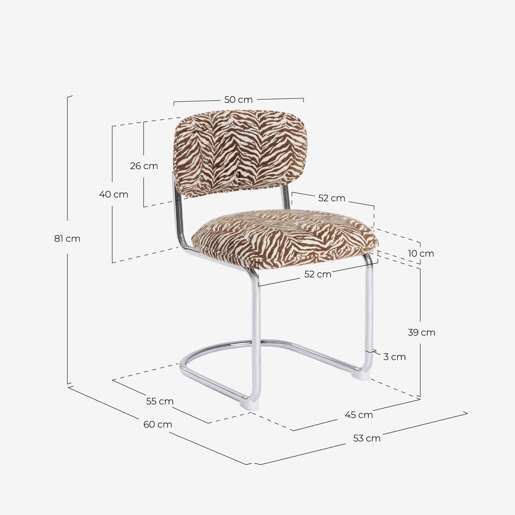 Jaena Metal and Fabric Dining Chair