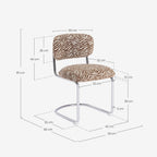 Jaena Metal and Fabric Dining Chair