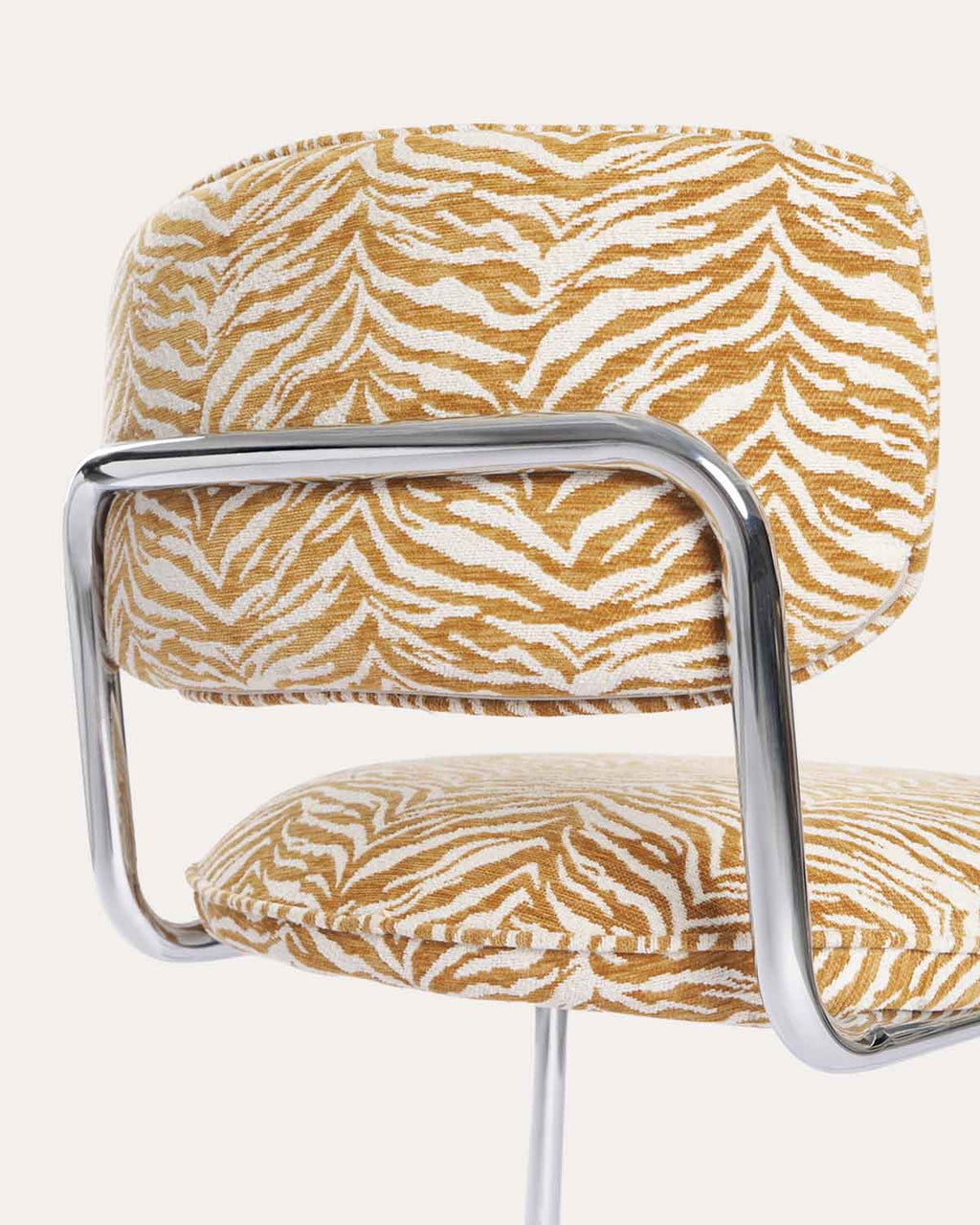 Jaena Metal and Fabric Dining Chair
