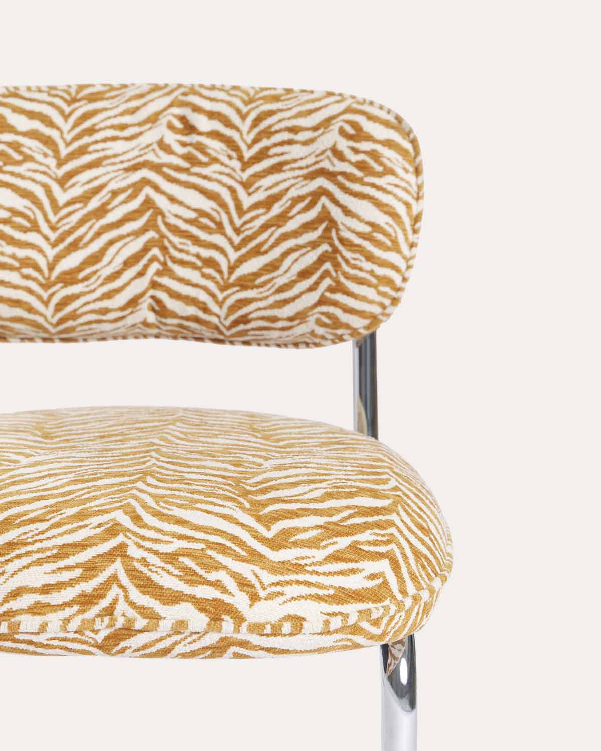 Jaena Metal and Fabric Dining Chair