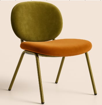 Mirabal Metal and Fabric Dining Chair