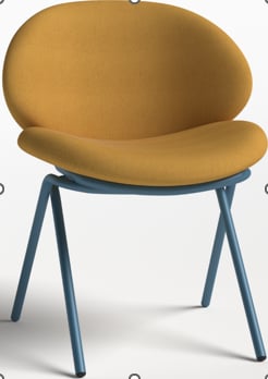 Mirabal Metal and Fabric Dining Chair