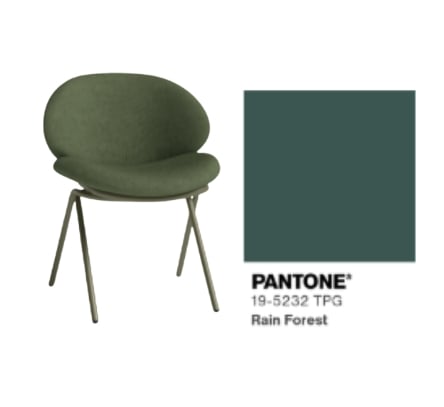 Mirabal Metal and Fabric Dining Chair
