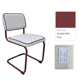Viola metal and fabric dining chair