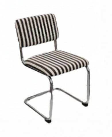 Viola metal and fabric dining chair