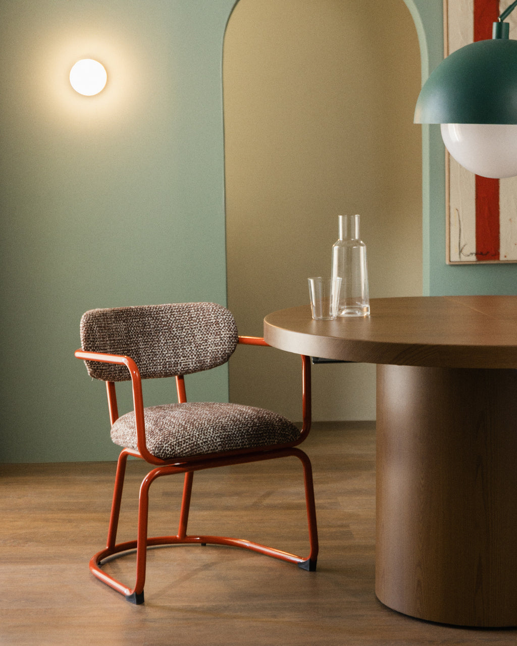 Yeray Metal and Fabric Dining Chair