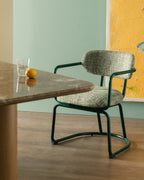 Yeray Metal and Fabric Dining Chair