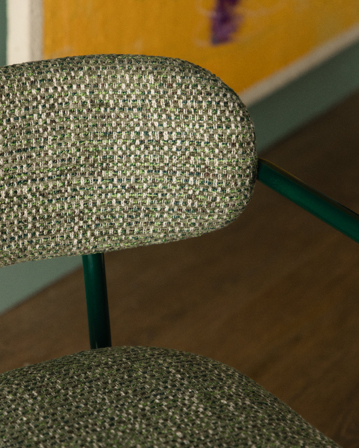 Yeray Metal and Fabric Dining Chair