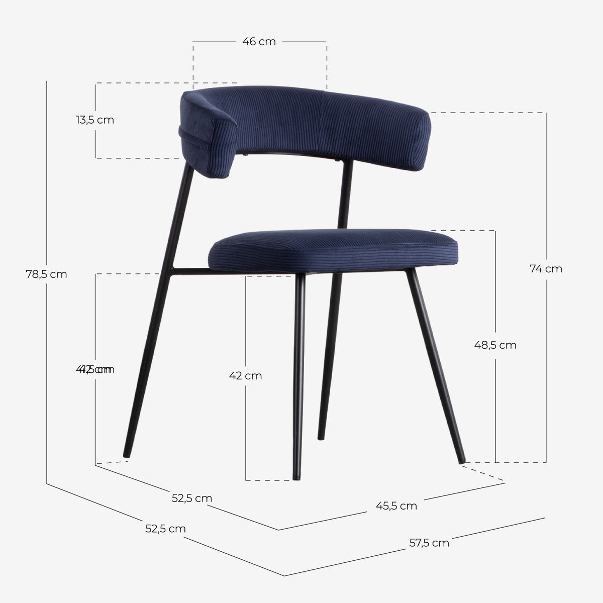 Eloise Pana Metal Dining Chair