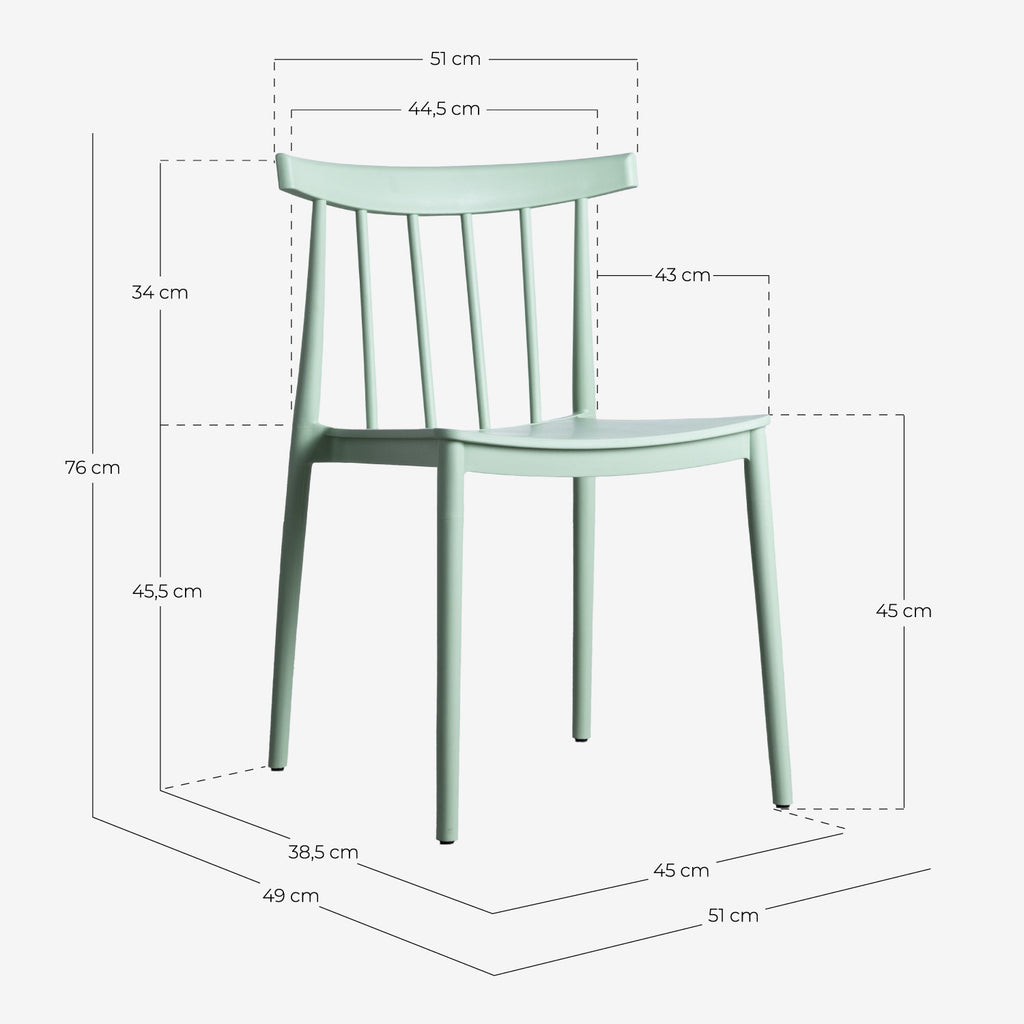 Sunty polypropylene dining chair