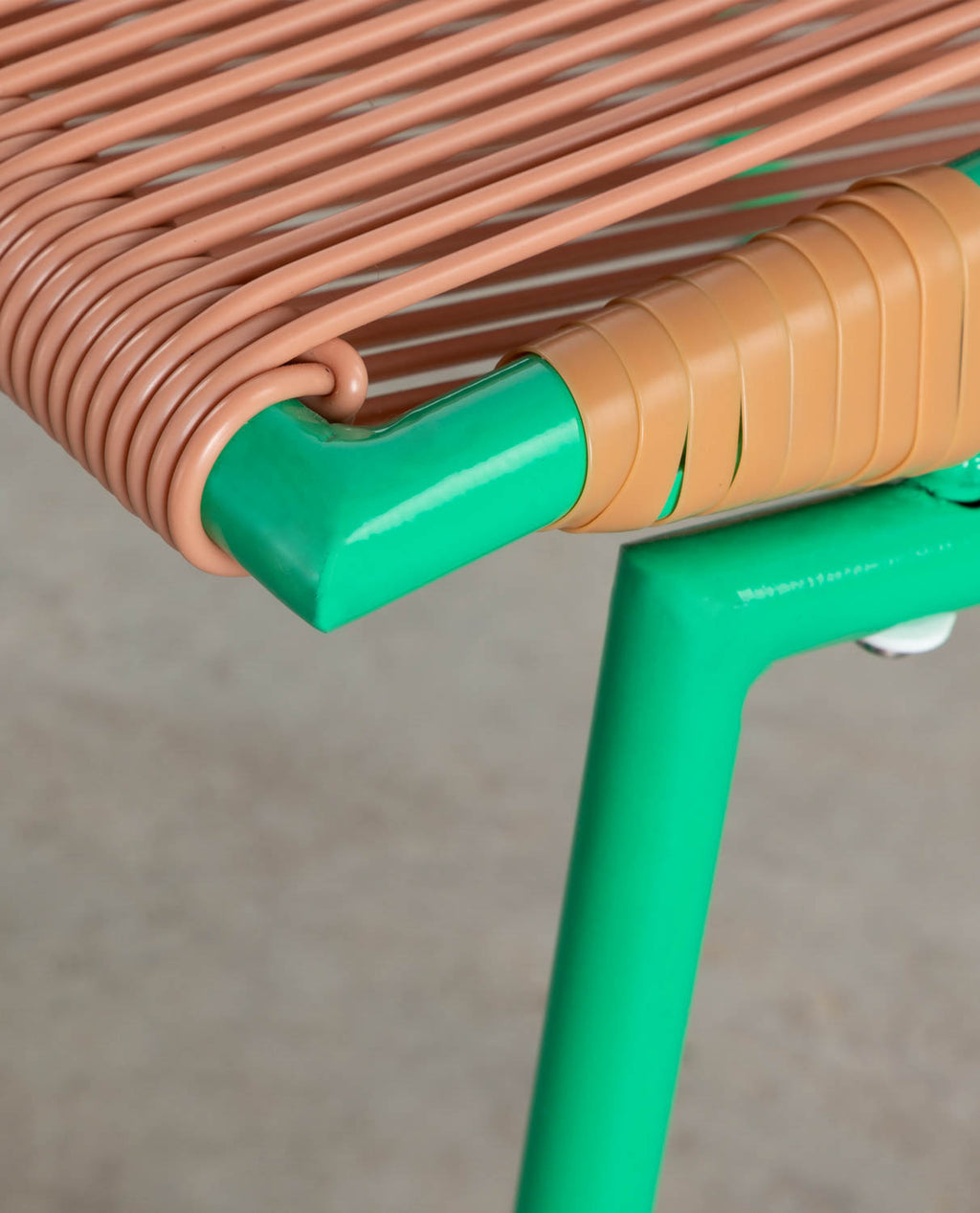 Amur Colors Synthetic Rattan and Metal Dining Chair