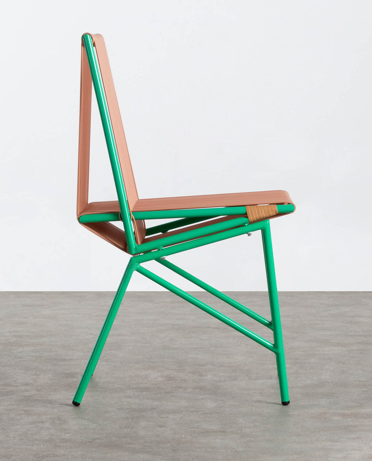 Amur Colors Synthetic Rattan and Metal Dining Chair