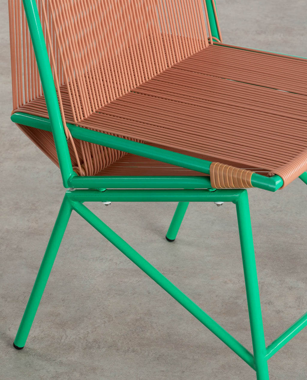 Amur Colors Synthetic Rattan and Metal Dining Chair
