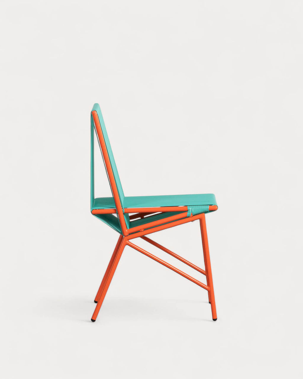 Amur Colors Synthetic Rattan and Metal Dining Chair
