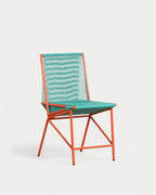 Amur Colors Synthetic Rattan and Metal Dining Chair