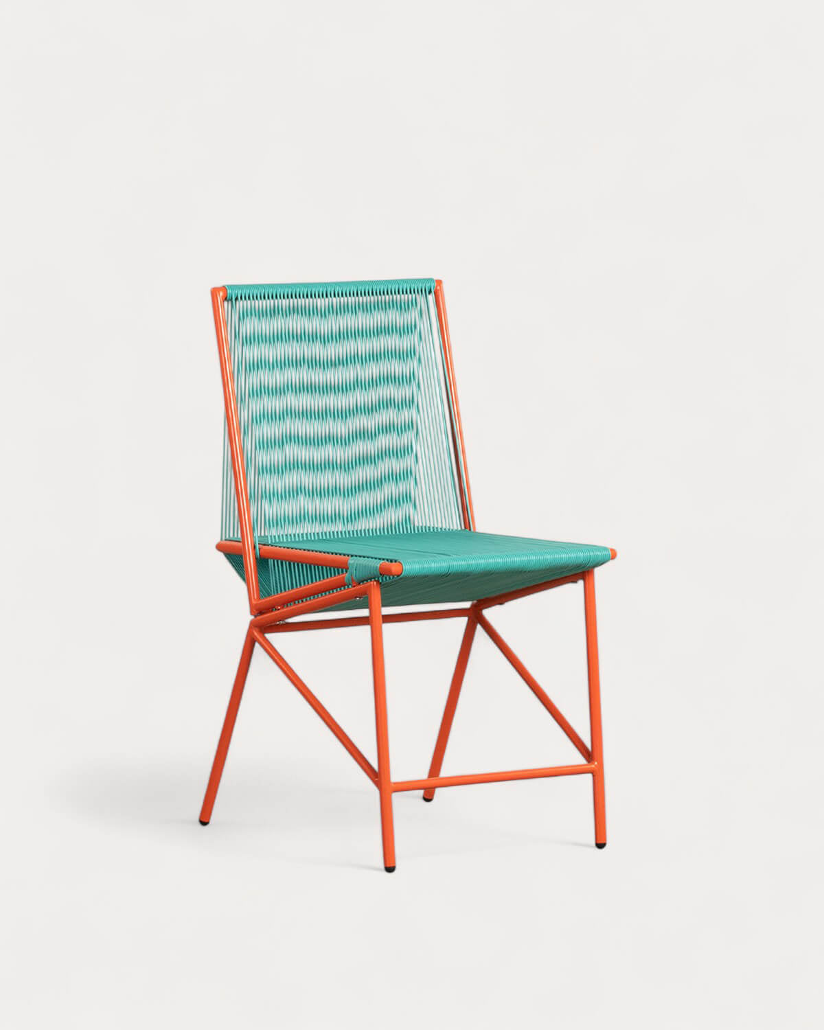 Amur Colors Synthetic Rattan and Metal Dining Chair