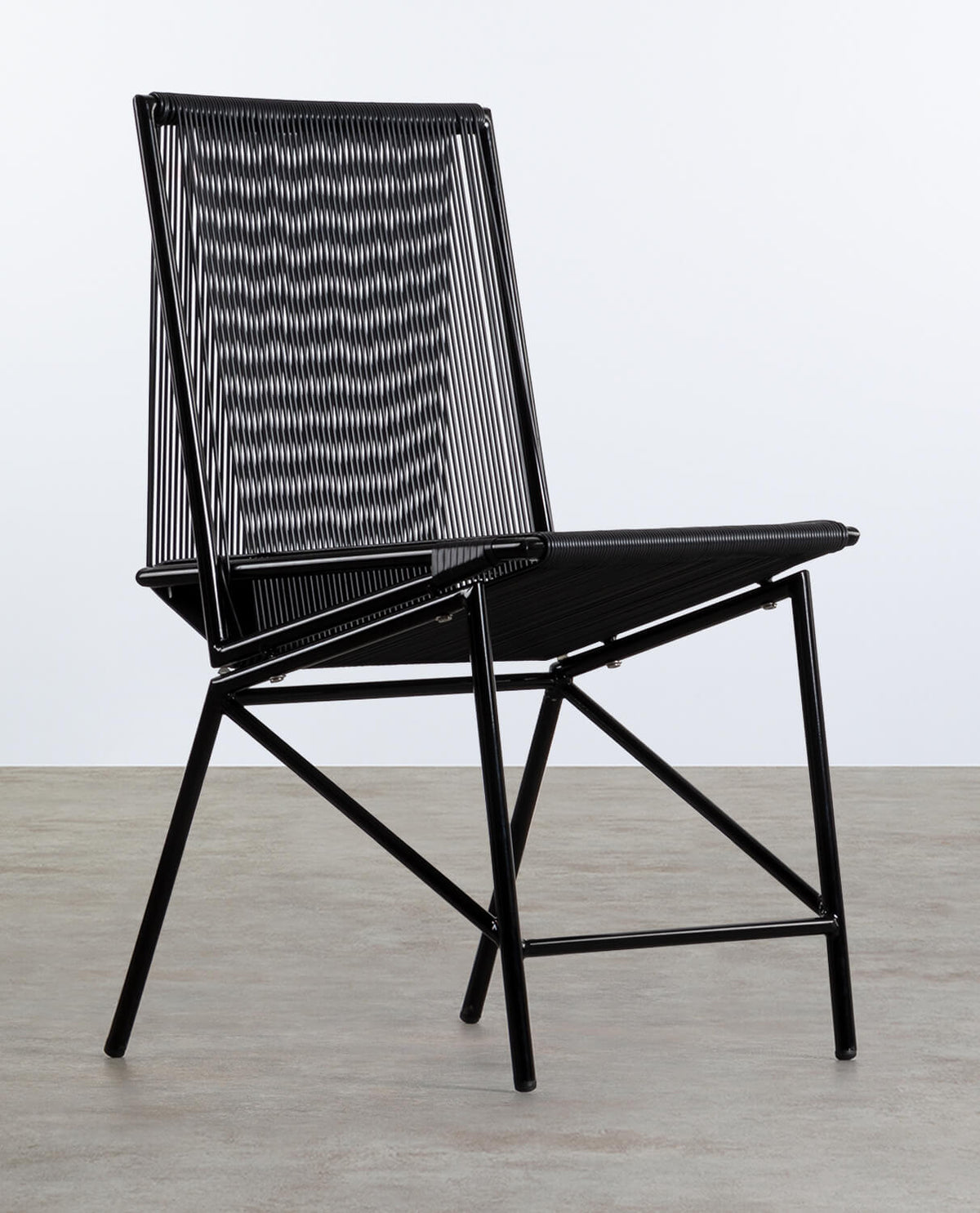 Amur Colors Synthetic Rattan and Metal Dining Chair