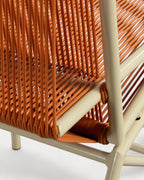 Amur Colors Synthetic Rattan and Metal Dining Chair