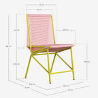 Amur Colors Synthetic Rattan and Metal Dining Chair