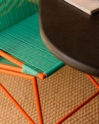 Amur Colors Synthetic Rattan and Metal Dining Chair