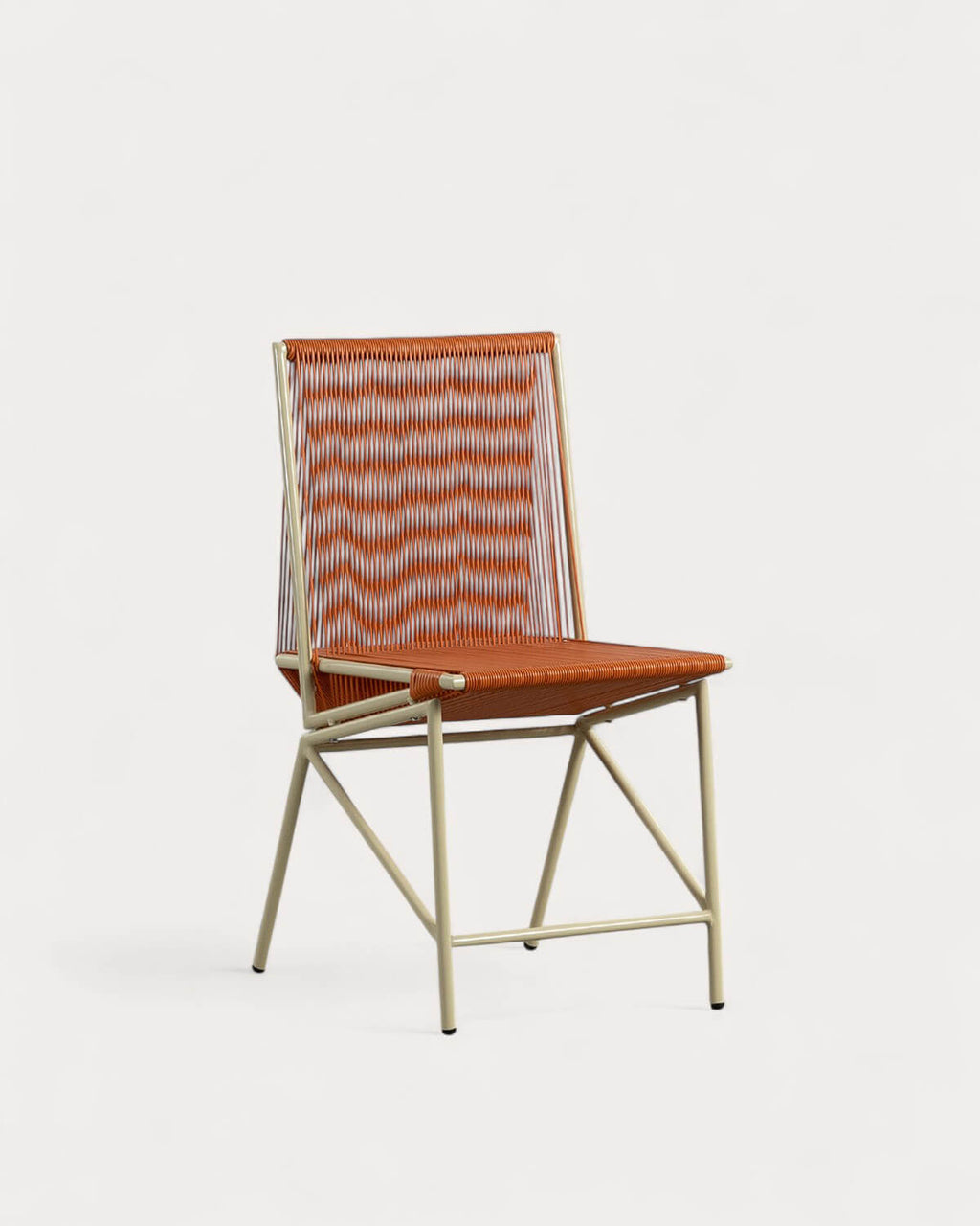Amur Colors Synthetic Rattan and Metal Dining Chair