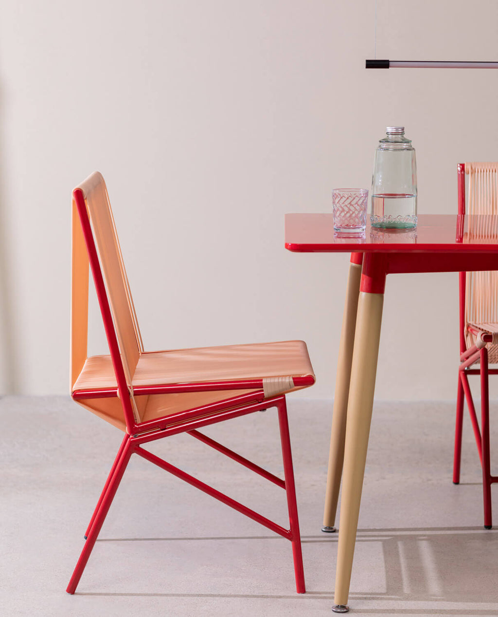 Amur Colors Synthetic Rattan and Metal Dining Chair